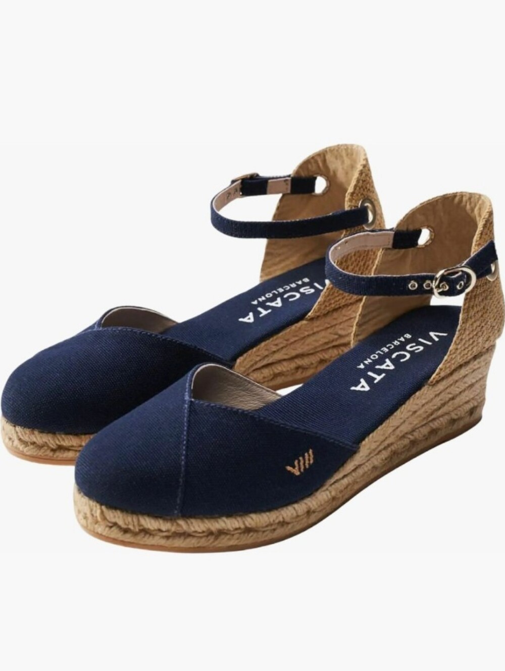 🆕 Navy Viscata Barcelona Wedge Sandals